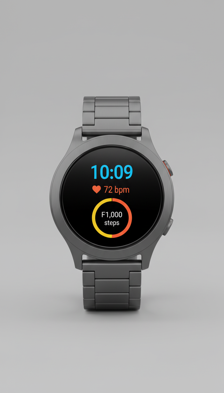 Stainless Steel Fitness Smartwatch